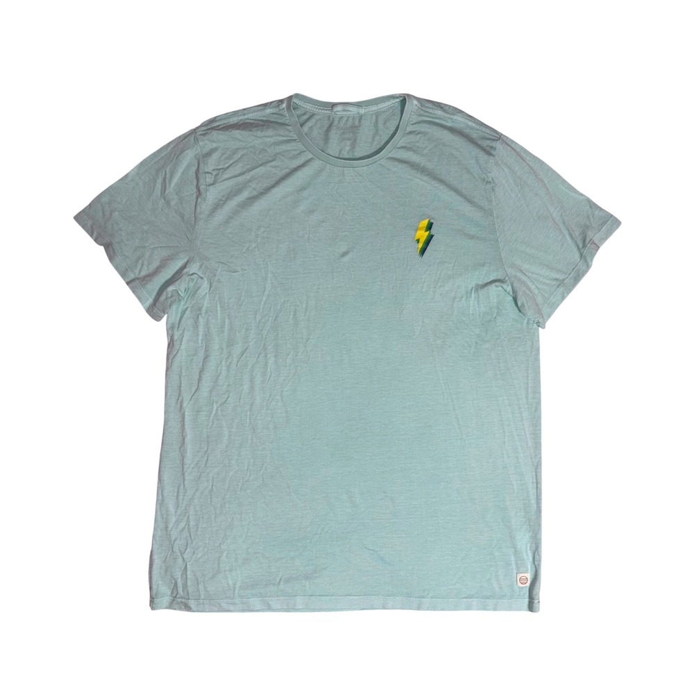 MARINE LAYER Graphic Tee Mens XL Blue Lightning Bolt Cotton Modal 13272
